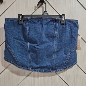 Universal Thread Dark Wash Denim Corset Top